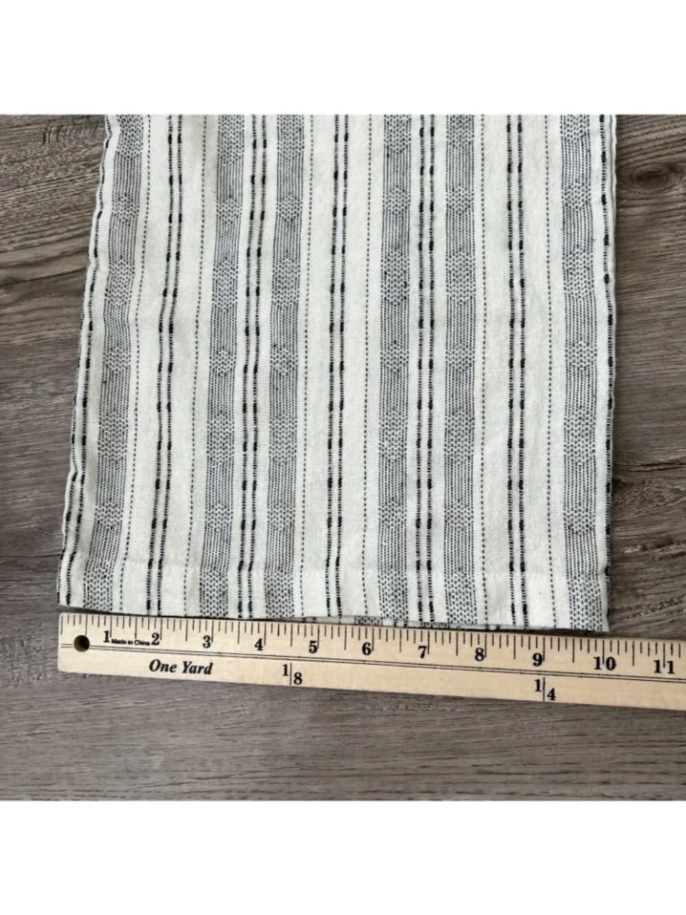 4Our Dreamers Striped Linen Blend Wide Leg Pants Womens L Cream Drawstring Coast